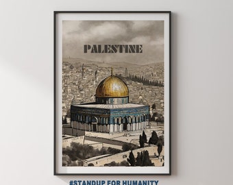 Masjid al-Aqsa Painting: Palestine Wall Art (Digital Download)