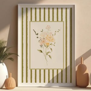 wildflowers print, watercolor flower, gallery wall set, boho botanical art, neutral floral art, vintage fall poster, minimalist bouquet, printable wall decor, dried wild flower, wall art set of 6, florist gift, floral wall art, print set of 3