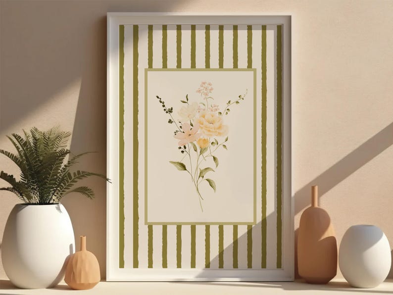wildflowers print, watercolor flower, gallery wall set, boho botanical art, neutral floral art, vintage fall poster, minimalist bouquet, printable wall decor, dried wild flower, wall art set of 6, florist gift, floral wall art, print set of 3