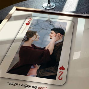 Cadeau personnalisé Saint-Valentin pour elle Cadeau personnalisé Cartes à jouer personnalisées Impression photo Art mural numérique Cadeau unique pour couple Cadeau romantique
