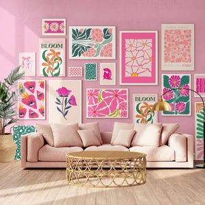 Preppy Pink Wall Art, Coquette Retro Print, Bedroom Wall Art, Dorm Room Decor, whole shop bundle, entire shop bundle,, pink coquette prints, Kitchen wall art, Bathroom Wall Art, trendy pink wall art, funny wall art, vintage gallery wall, preppy wall bundle