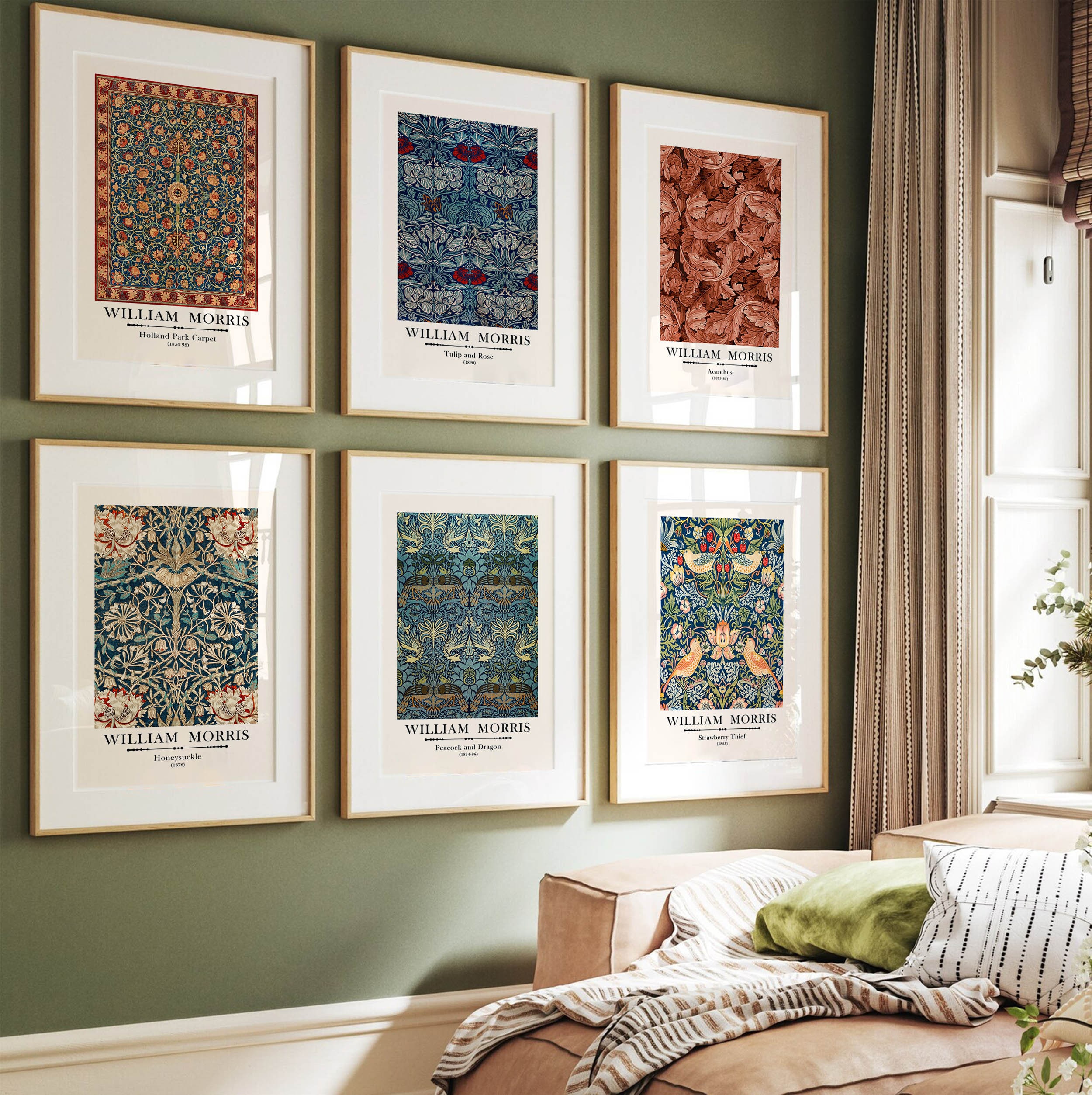 William Morris Printable Wall Art Set, Morris Print Set of 6, Art ...
