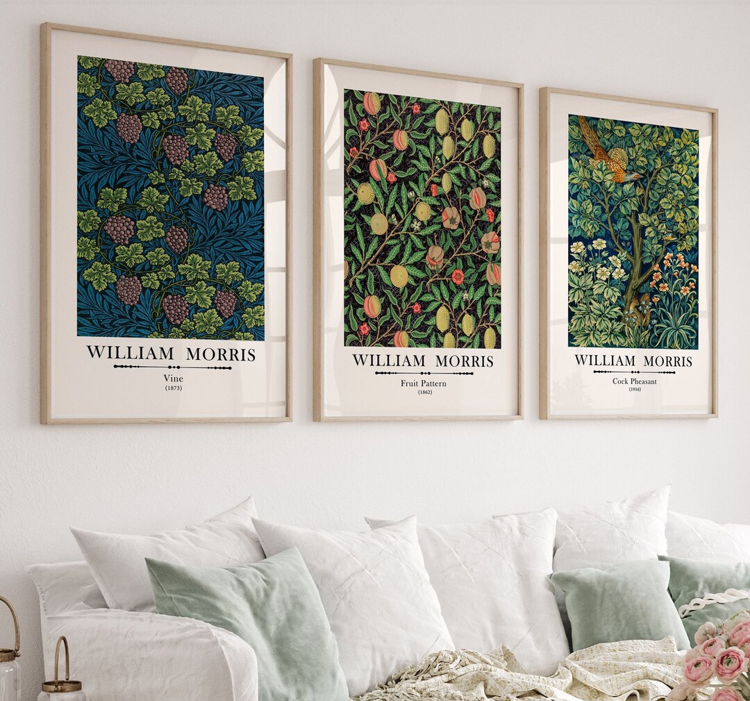 Set of 3 William Morris Print, Art Nouveau Print, Exhibition Print Set ...
