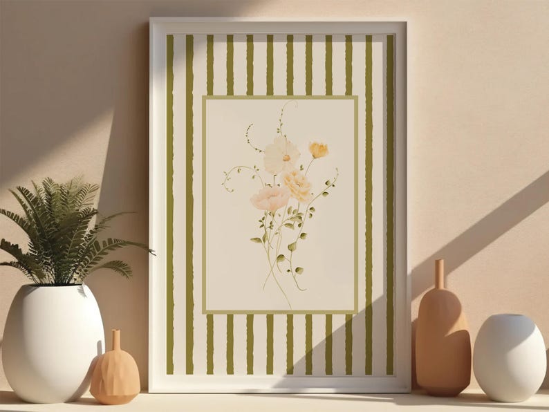 wildflowers print, watercolor flower, gallery wall set, boho botanical art, neutral floral art, vintage fall poster, minimalist bouquet, printable wall decor, dried wild flower, wall art set of 6, florist gift, floral wall art, print set of 3