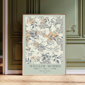 William Morris Print, William Morris Exhibition Print, William Morris Poster, Vintage Wall Art, Textiles Art, Vintage Floral Poster Art