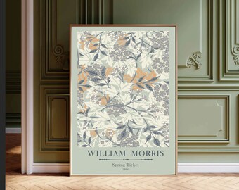William Morris Floral Art Nouveau Print: Vintage Botanical Poster (Digital Download)