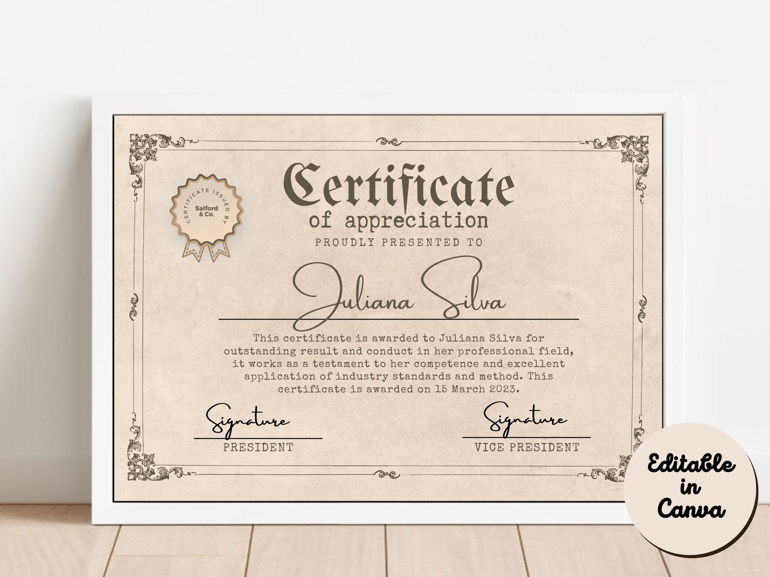 Printable Certificate Template Editable Certificate Of Appreciation Printable Certificate Template Editable Certificate Of Appreciation