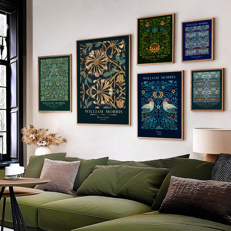 William Morris Printable Wall Art Set, Morris Print Set of 6, Art ...