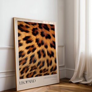 Trendy Leopard Definition Poster, Leopard Wall Art,Above Bed Bedroom Wall Decor,Aesthetic Trendy Leopard Art Print, Abstract Dorm Room Decor