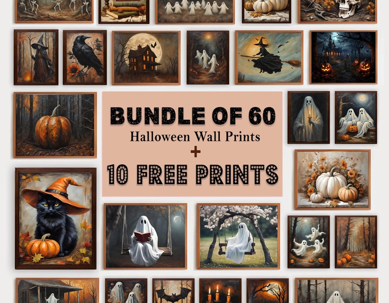 PRINTABLE Halloween 70 Mega Bundle Prints Collection Halloween ...