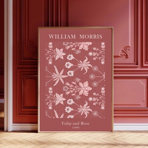 William Morris Print, William Morris Exhibition Print, William Morris Poster, Vintage Wall Art, Textiles Art, Vintage Floral Poster Art