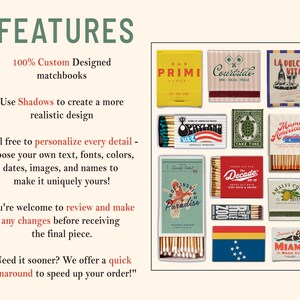 CUSTOM MATCHBOOK ART | Personalized Digital Matchbox Gift | Large ...