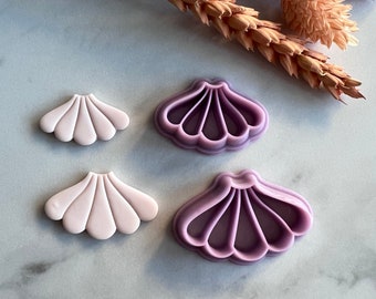 Wide Oyster Shells Shape Polymer Clay Jewellery Cutter