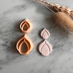 Tear Drop Flower Shapes Polymer Clay Jewellery Cutter