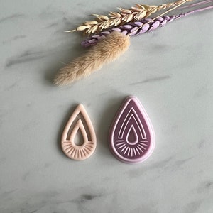 Tårdroppe med utstansad smyckesutstickare i polymerlera