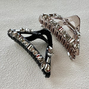 レディースヘアアクセサリー、幾何学的なヘアクロー、ミニマリストヘアクロー、ファッションヘアクロー、ラインストーンヘアクリップ、ヘアジュエリー、ロングヘア用クロー