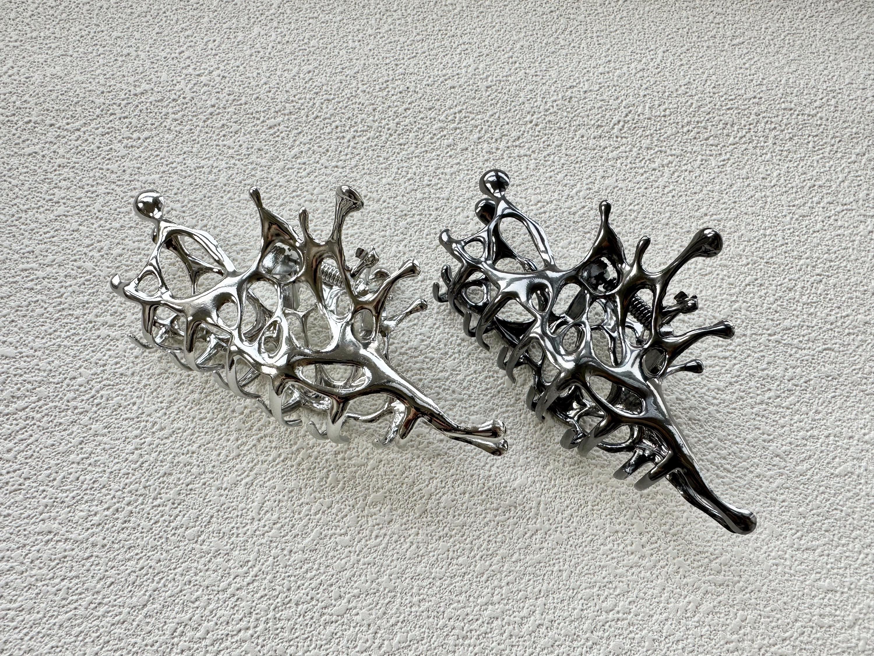 Metal Hair Claw,Hair Jewelry,Fashion Hair Claw,Silver Hair Claw,Minimalist Hair Claw,Hair Clamp For Woman,Hair Accessories,Hollow Hair Clip