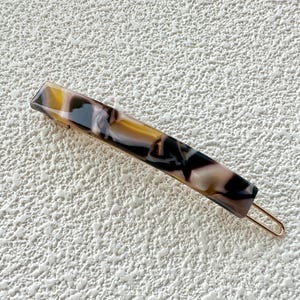 Pinza de acetato fina multicolor, pasador de forma sencilla, pasador, accesorio para el cabello de mujer, pinza para el cabello minimalista, joyería para el cabello, pasador de carey