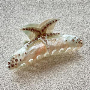 Starfish Hair Claw,Hair Clamp For Woman,Acetate Hair Clip,Hair Jewelry,Claw For Long Hair,Adorable Hair Clip,Hair Accessories,Hair Clip