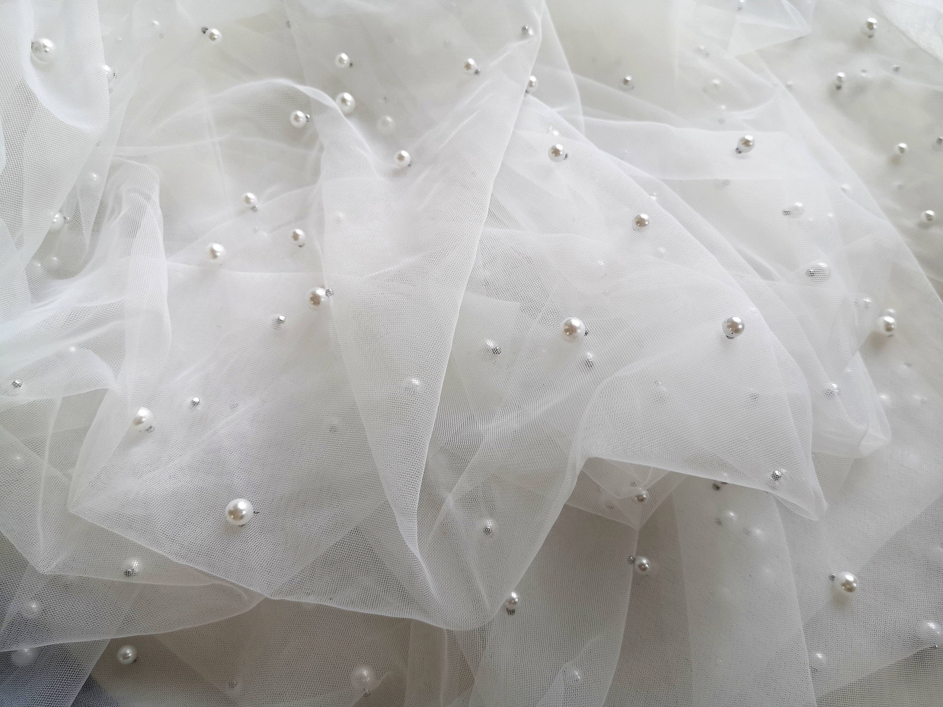 Point d'Esprit Tulle Fabric: Fabrics from France by Sophie