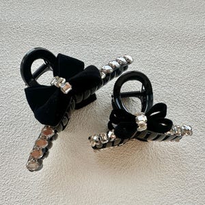 Bow Hair Clip,Hair Bow For Women,Velvet Bow Barrette,Stylish Hair Bow,Claw For Long Hair,Hair Jewelry,Girlish Hair Clip,Elegant Hair Clip