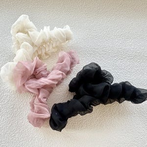 Tulle Hair Claws,Girlish Hair Clip,Elegant Hair Clip,Large Hair Clip,Hair Jewelry,Women Hair Accessory,Claw For Long Hair,Hair Accessories