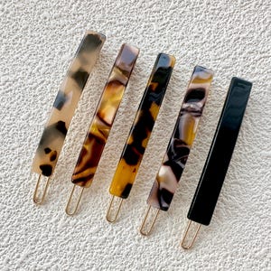 Pinza fina de acetato multicolor, pinza minimalista para el cabello, pasadores, pinza pequeña para el cabello, pasador Liberty, accesorio para el cabello, pasadores para mujer