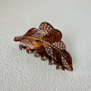Leaves Hair Claw,Women Hair Accessory,Acetate Hair Clip,Elegant Hair Clip,Foliage Hair Claw,Hair Claw Clip,Claw For Long Hair,Hair Jewelry
