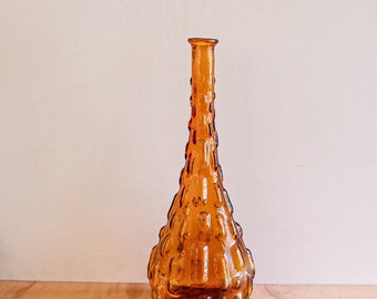Rare vintage Empoli amber genie bottle/vase. No stopper