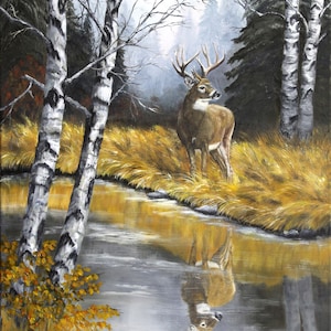 Whitetail Buck Giclee Prints for Home Décor - High-quality Prints of Deer - Reproduction from Original Oil Painting for your Beautiful Home