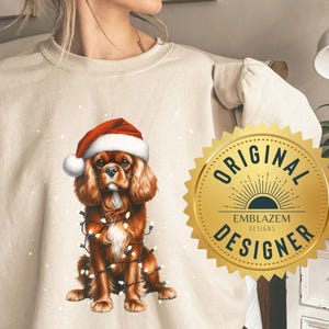 Dogs Ruby Cavalier Christmas Dog Mama Sweatshirt,Dog Mom Person Gift,Dog Shirt For People,Ugly Christmas Sweater Gifts Christmas Hers