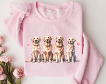 Golden Retriever Pink Bow Day Sweatshirt, Dog Shirt For People Dog Mom Person Gift,New Dog Mama Mom Gift,Pink Bow Gifts Hers Dog Person