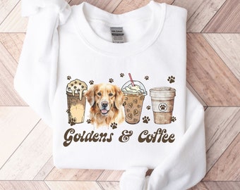 Golden Retriever Dog Person Shirt Gift, Dog Mom Person Gift, PSL Coffee Dog Lover Gift, Dog Mama Sweatshirt,Dog Mom Sweater,New Dog Mom Gift