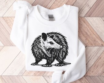 Funny Possum Sweatshirt, Trashcore Goblincore