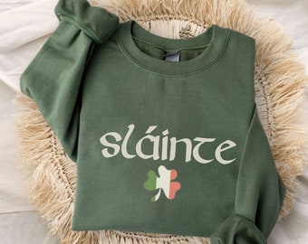 St Patricks Day,Slainte Sweatshirt,Lucky Sweatshirt,Shamrock Sweatshirt,Shamrock Shirt,Lucky Shirt,Irish Sweatshirt,Saint Patricks Day Gift