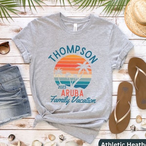 Aruba 2025 Benutzerdefinierte Familienhemden, Familie Passende T-Shirts, Benutzerdefinierte Familienurlaub Shirt, personalisierte Familie, Aruba Familienurlaub Shirt