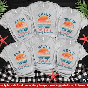 Costa Rica 2025  Custom Family Shirts, Family Matching Tees, Custom Family Vacation Shirt,Personalized Family Shirt,Custom Vacation Shirt