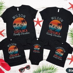 Costa Rica 2025 Custom Family Shirts, Family Matching Tees, Custom Family Vacation Shirt,Personalized Family Shirt,Custom Vacation Shirt