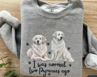 Funny Great Pyrenees Dog Mom Crewnecked Sweatshirt, Pawprint Dog Lover Gift
