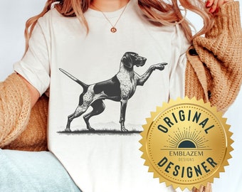 Lustige Deutsch Kurzhaar Pointer Person Shirts GSP Geschenke für Hund Mama Papa Person Geschenk, Jagdhund Shirt, Haustier Hund Person Menschen Shirts Hers Him