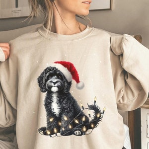 Cavapoo Puppy Christmas Shirt, Dogs Christmas Sweatshirt, Cavapoo Dog Shirt Crewnecked, Gifts Dog Person, Cute Sweater Gifts Christmas Hers