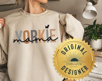Yorkie Mama Shirt, Yorkie Mom Shirt, Dog Mom Sweatshirt, Dog Mama Sweater, Yorkshire Terrier Sweatshirt, Dog Mom Crewneck, Yorkie Gift