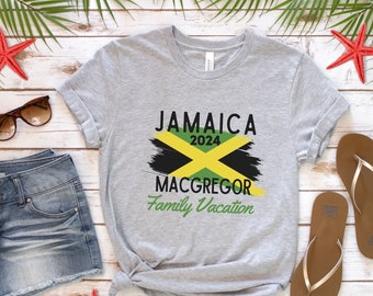 Jamaica 2025 Custom Family Shirts,Family Matching Tees,Custom Family Vacation Shirt,Personalized Family,Jamaica Family Vacation Shirt Tee
