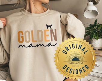 Golden Mama Shirt, Golden Retriever Sweatshirt, Dog Crewneck, Golden Dog Sweater, Dog Lover Gift, Golden Mom Sweatshirt, Dog Owner Clothing