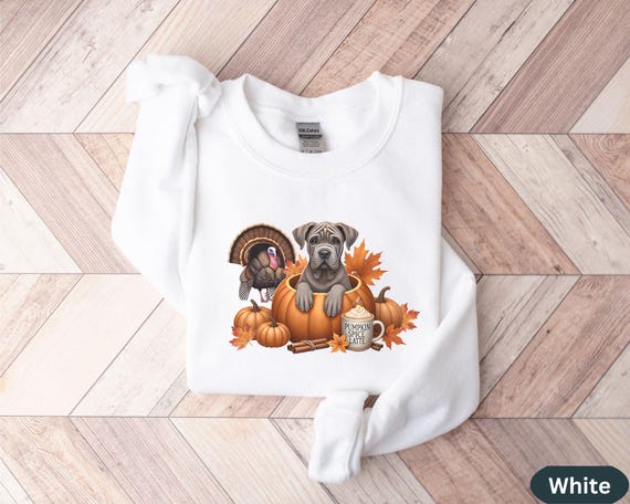 Cane Corso Dog Thanksgiving Shirt, Dog Fall Sweatshirt Crewnecked