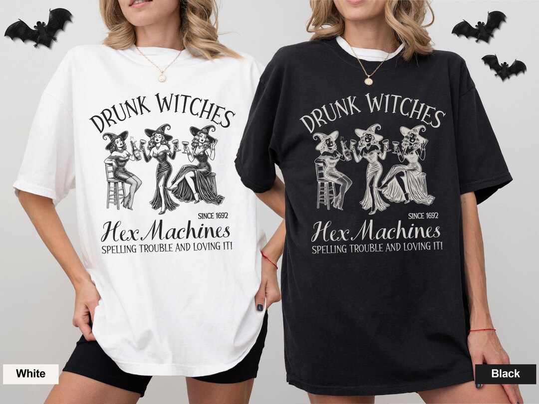 Drunk Witches Shirt, Girls Trip Salem Witch Shirt, Vintage Witchy