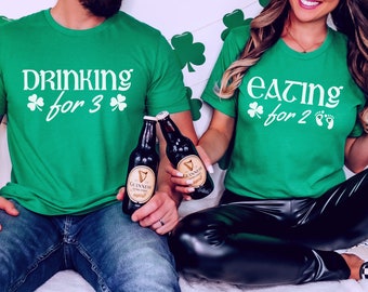 Matching Couple Pregnancy Reveal,Funny Baby Announcement,St Pattys Day Shirt, Maternity Pregnancy Shirt,Baby Reveal Shirt,New Mom To Be Gift