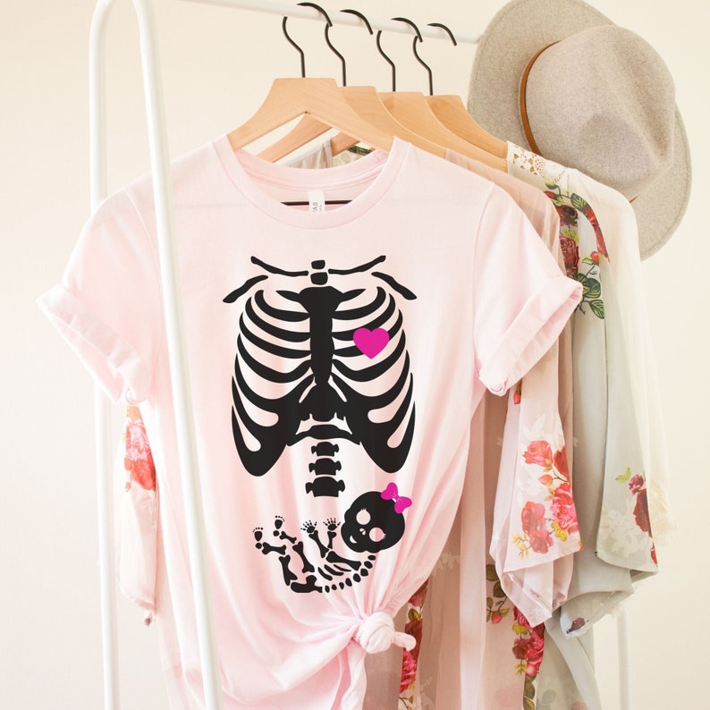 T-shirt squelette bébé fille - Créatrice ETSY : emblazem