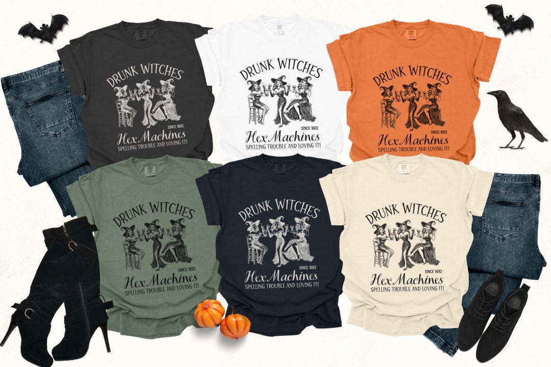 Drunk Witches Shirt, Girls Trip Salem Witch Shirt, Vintage Witchy
