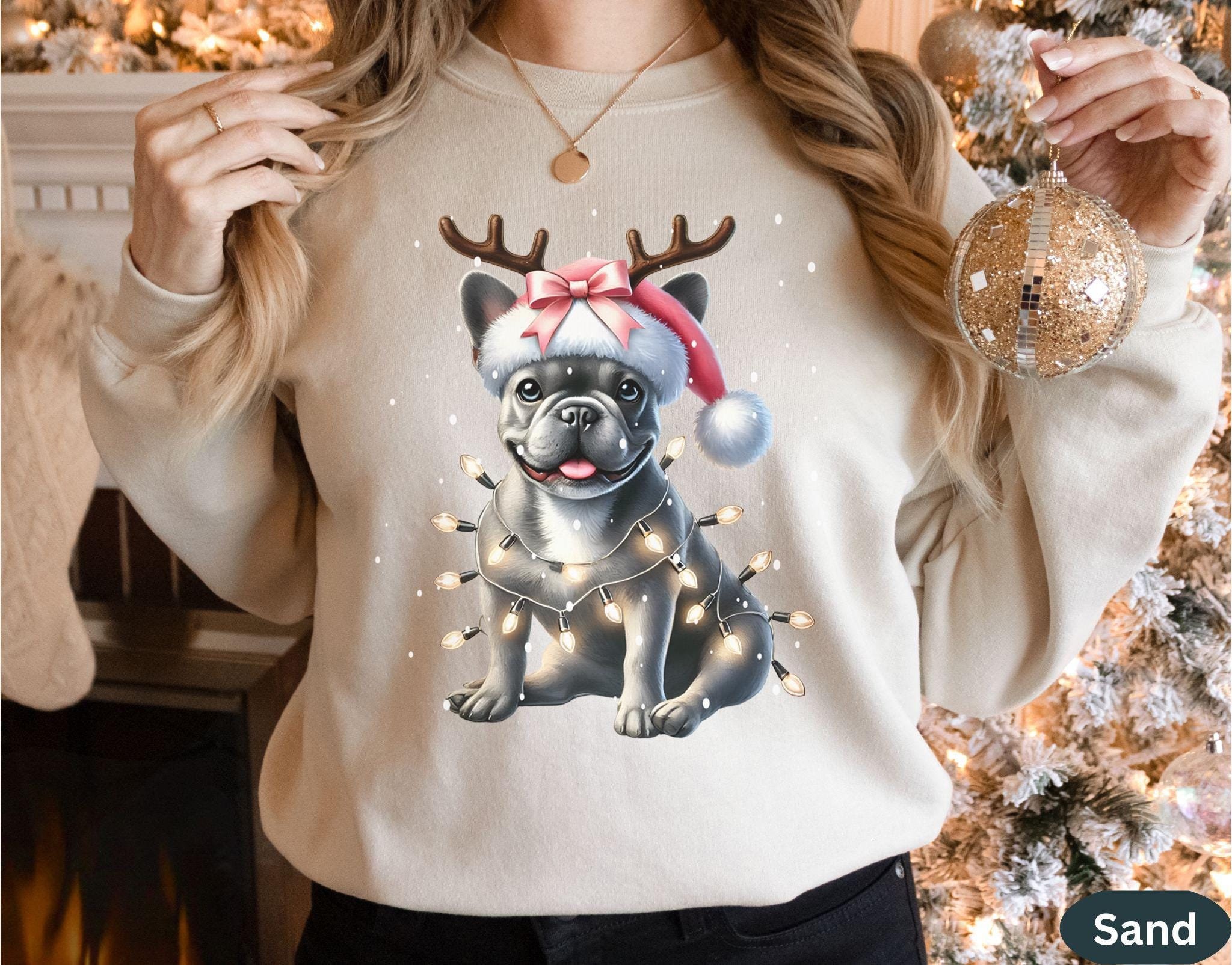 French Bulldog Christmas Shirt, Person Dog Shirts Hers, Frenchie 